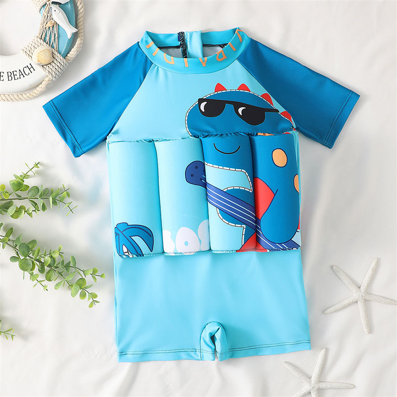Baby Swimming Floater - Boys Buoyancy Swimsuit Kids Cartoon Print