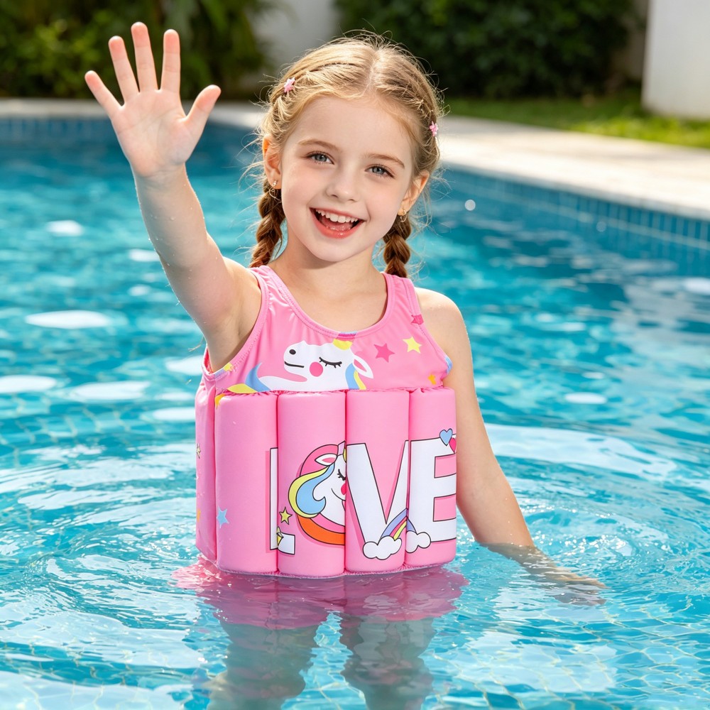 Girls Swimsuit Buoyancy Swimwe - Baby Swimming Floater ulasan dan harga